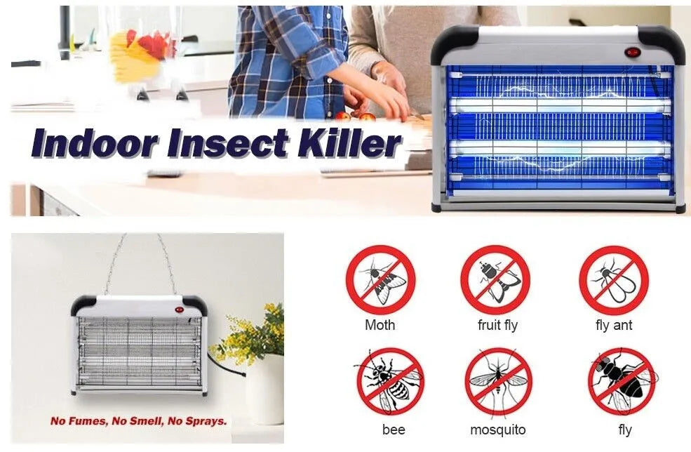 20W Indoor UV Bug Zapper with 2800V Electric Grid