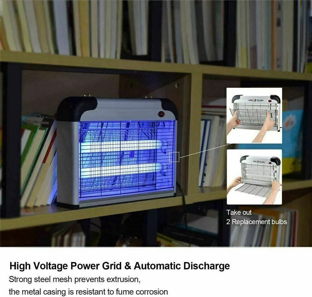 20W Indoor UV Bug Zapper with 2800V Electric Grid