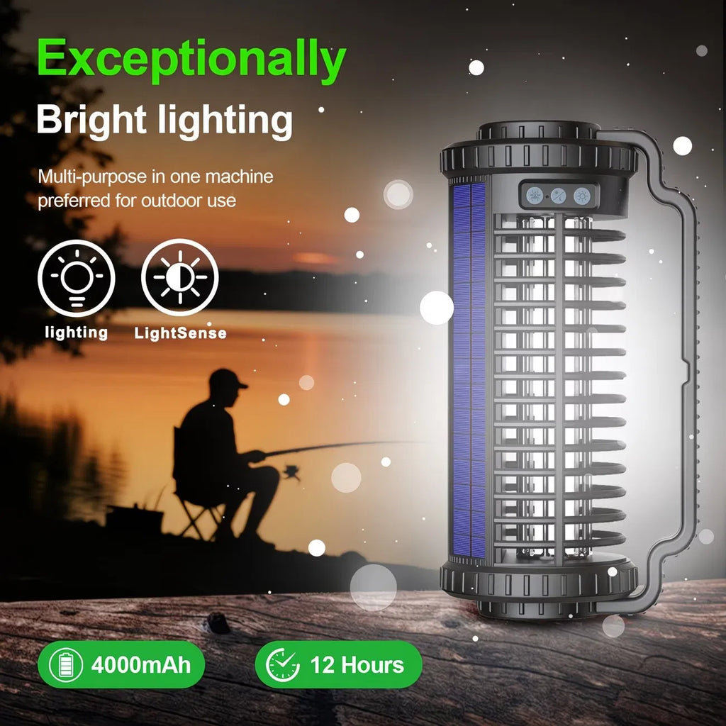 Solar Rechargeable Bug Zapper with 4000mAh Battery
