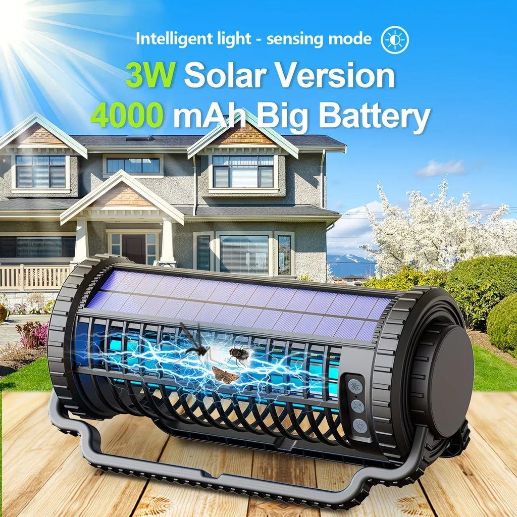 Solar Rechargeable Bug Zapper with 4000mAh Battery
