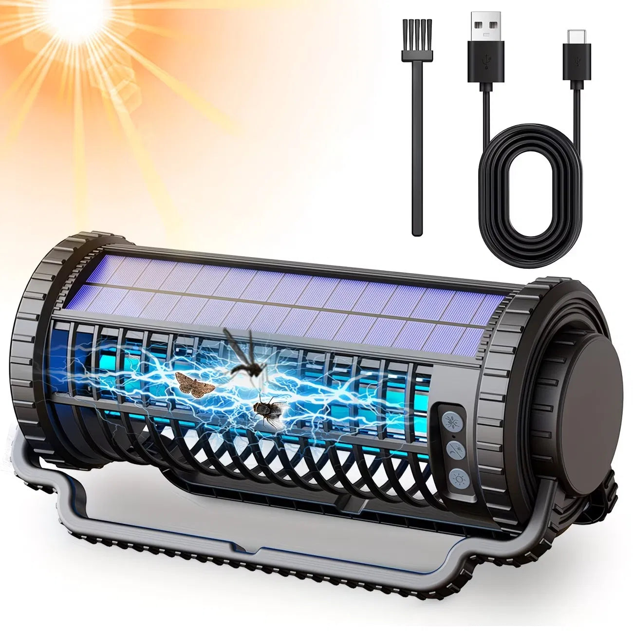 Solar Rechargeable Bug Zapper with 4000mAh Battery
