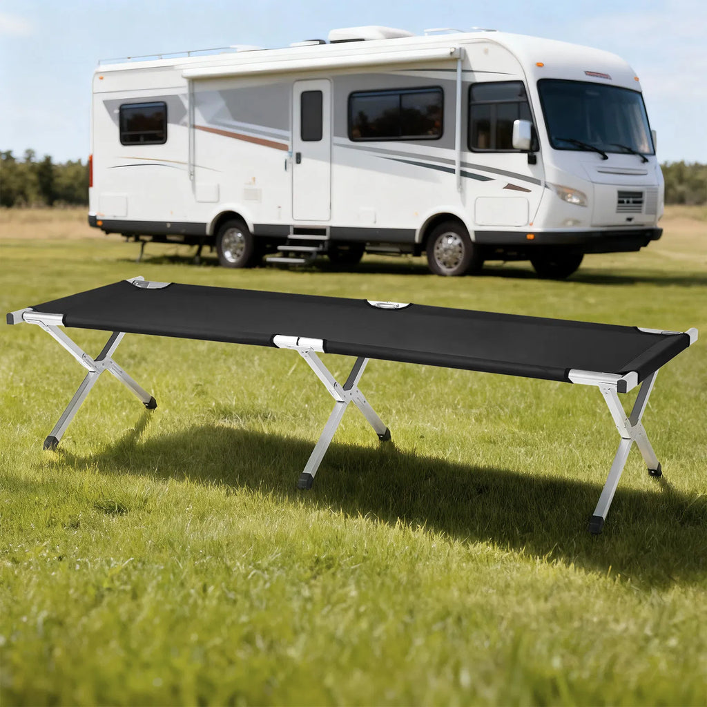 Portable Folding Aluminum Camping Cot with Carry Bag
