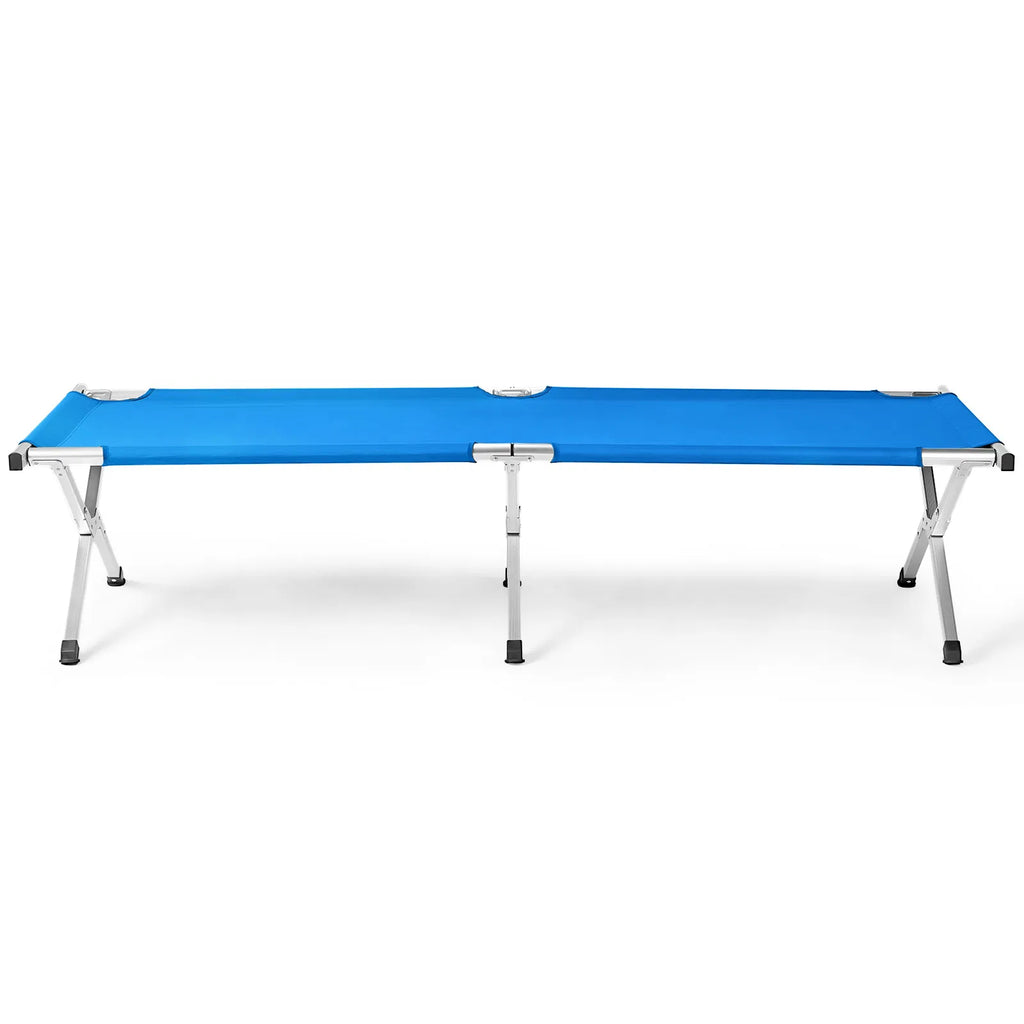 Portable Folding Aluminum Camping Cot with Carry Bag