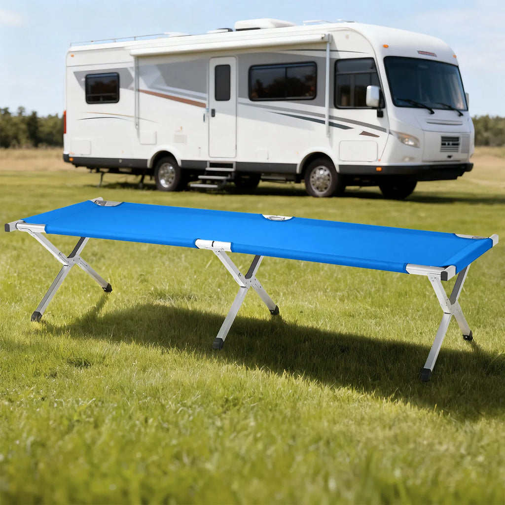 Portable Folding Aluminum Camping Cot with Carry Bag