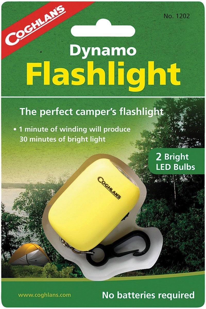 Coghlan’s Dynamo Hand-Powered LED Flashlight – Battery-Free Emergency Crank Light