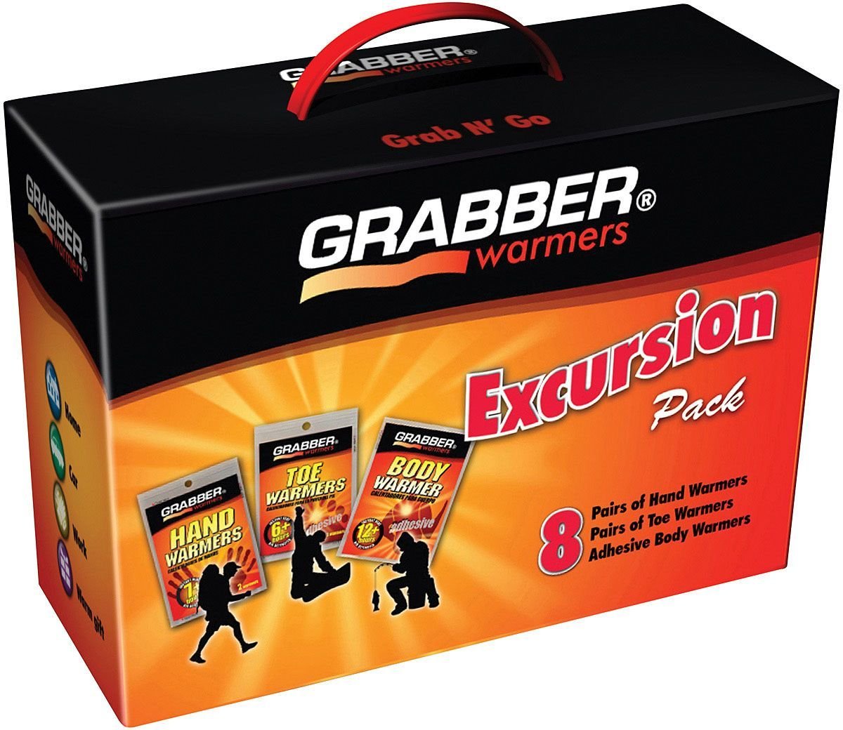 Grabber Warmers Excursion Multi Pack – Hand, Toe & Body Warmers