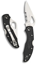 Spyderco Byrd Meadowlark Folding Knife – 8Cr13MoV Drop Point Blade, Black Stainless Steel
