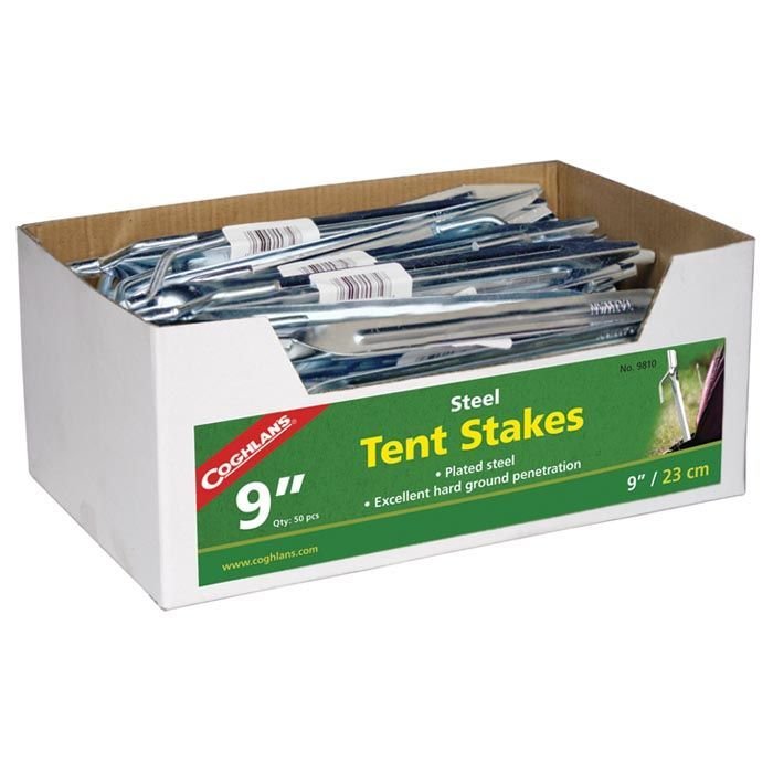 Coghlan’s 9″ Steel Tent Stakes (Bulk)