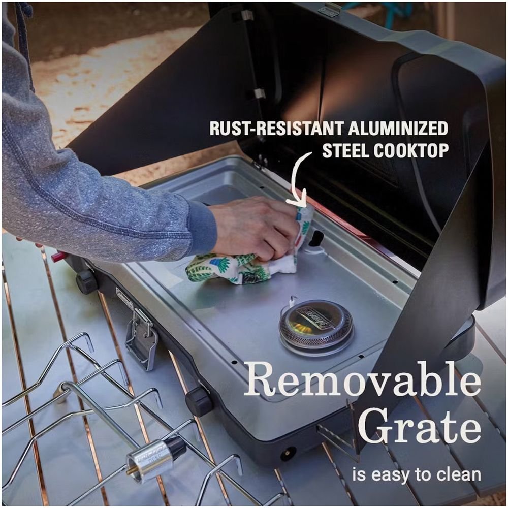 Coleman Triton 2-Burner Portable Propane Camping Stove (Black)