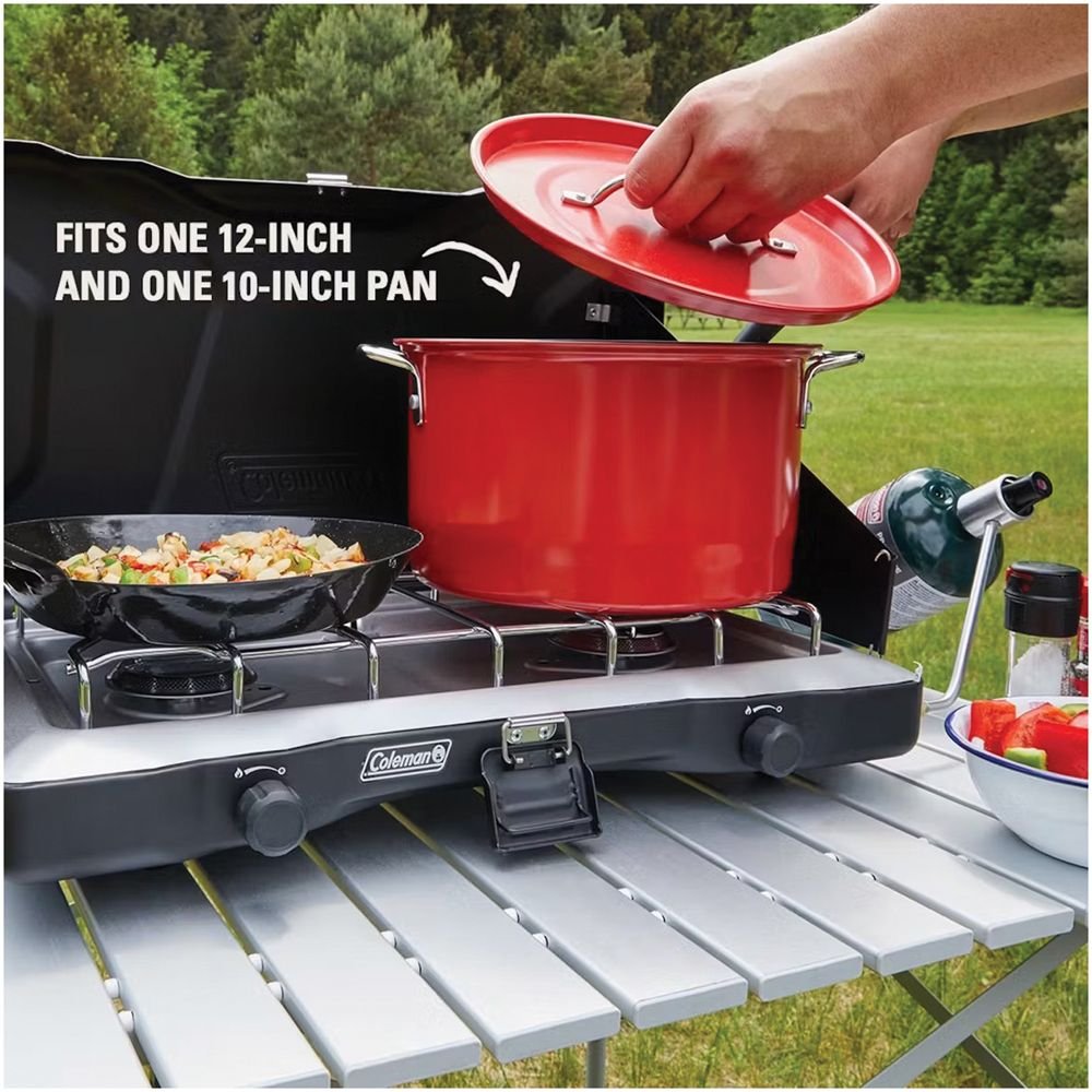 Coleman Triton 2-Burner Portable Propane Camping Stove (Black)