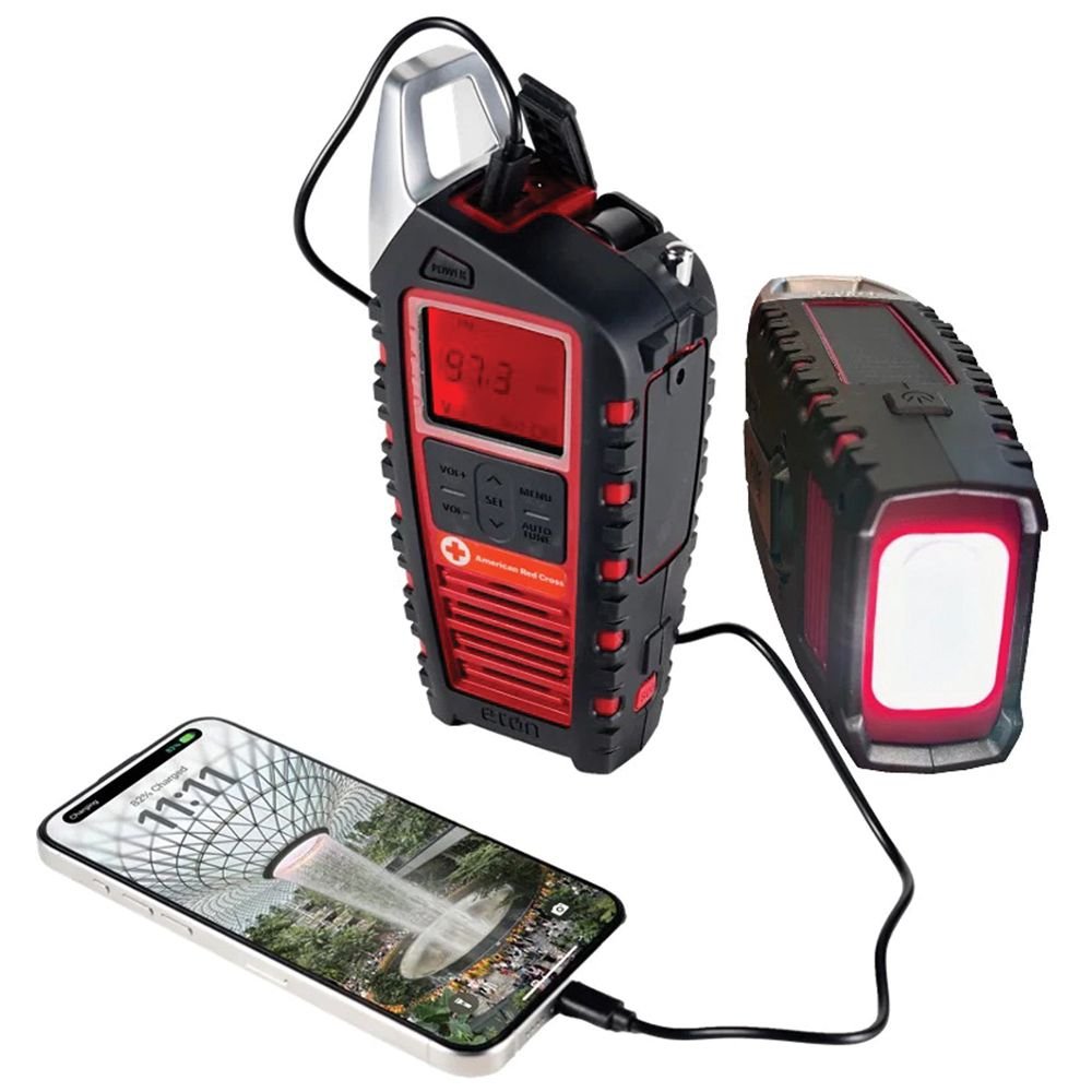 Emergency Solar & Hand Crank Weather Radio – Bluetooth Speaker with LED Flashlight