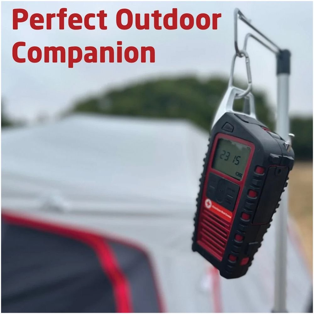 Emergency Solar & Hand Crank Weather Radio – Bluetooth Speaker with LED Flashlight