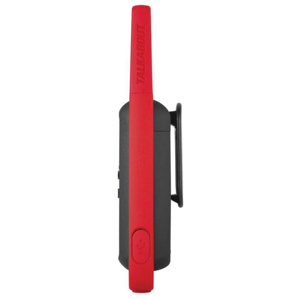 Motorola Talkabout T210 Rechargeable 2-Way Radio (Black/Red, 2-Pack)