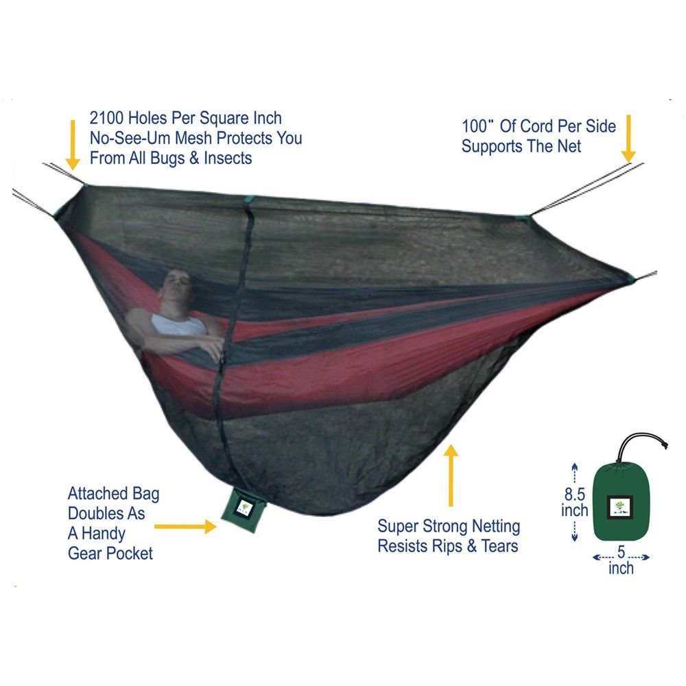 Hammock Bliss Mosquito Net Cocoon – Full Enclosure Bug Net for Hammocks