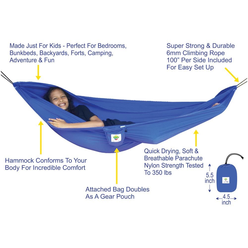 Hammock Bliss Sky Kid – Youth & Teen Parachute Hammock with Storage Bag