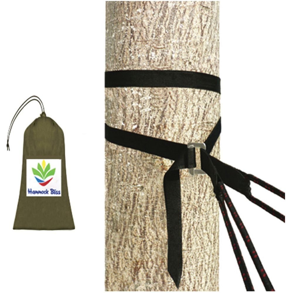 Hammock Bliss Deluxe Cinching Tree Straps – Adjustable Hammock Suspension (2-Pack)