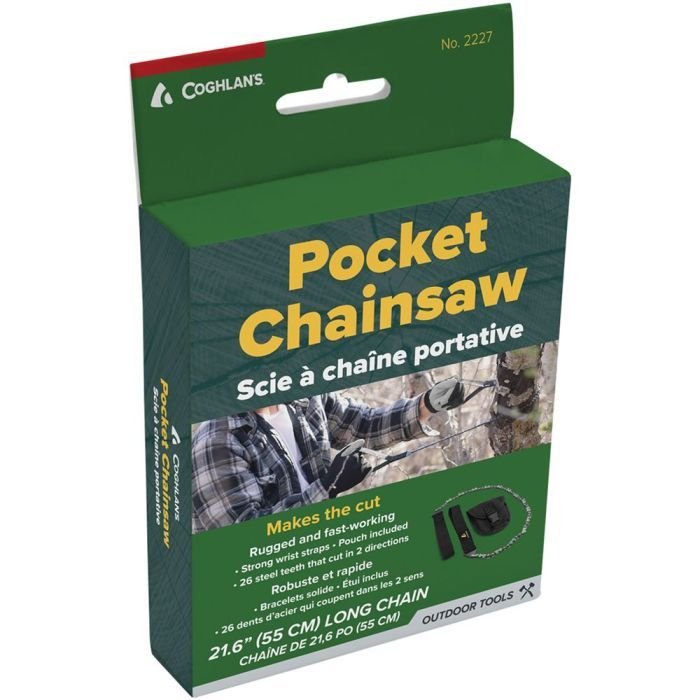 Coghlan’s Pocket Chainsaw – Black Stainless Steel Survival Saw