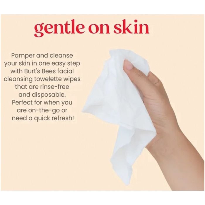 Burt’s Bees Sensitive Facial Cleansing Towelettes – Cucumber & Aloe (30 Count)