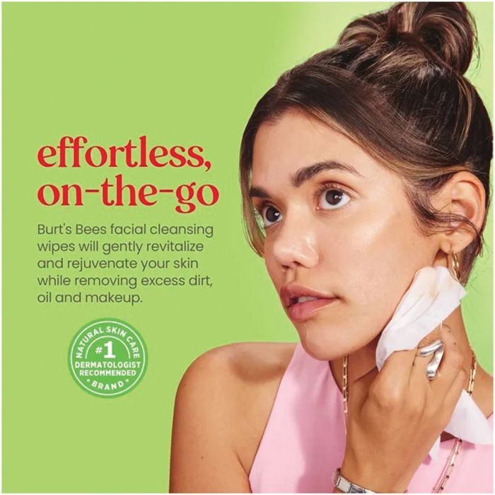 Burt’s Bees Sensitive Facial Cleansing Towelettes – Cucumber & Aloe (30 Count)