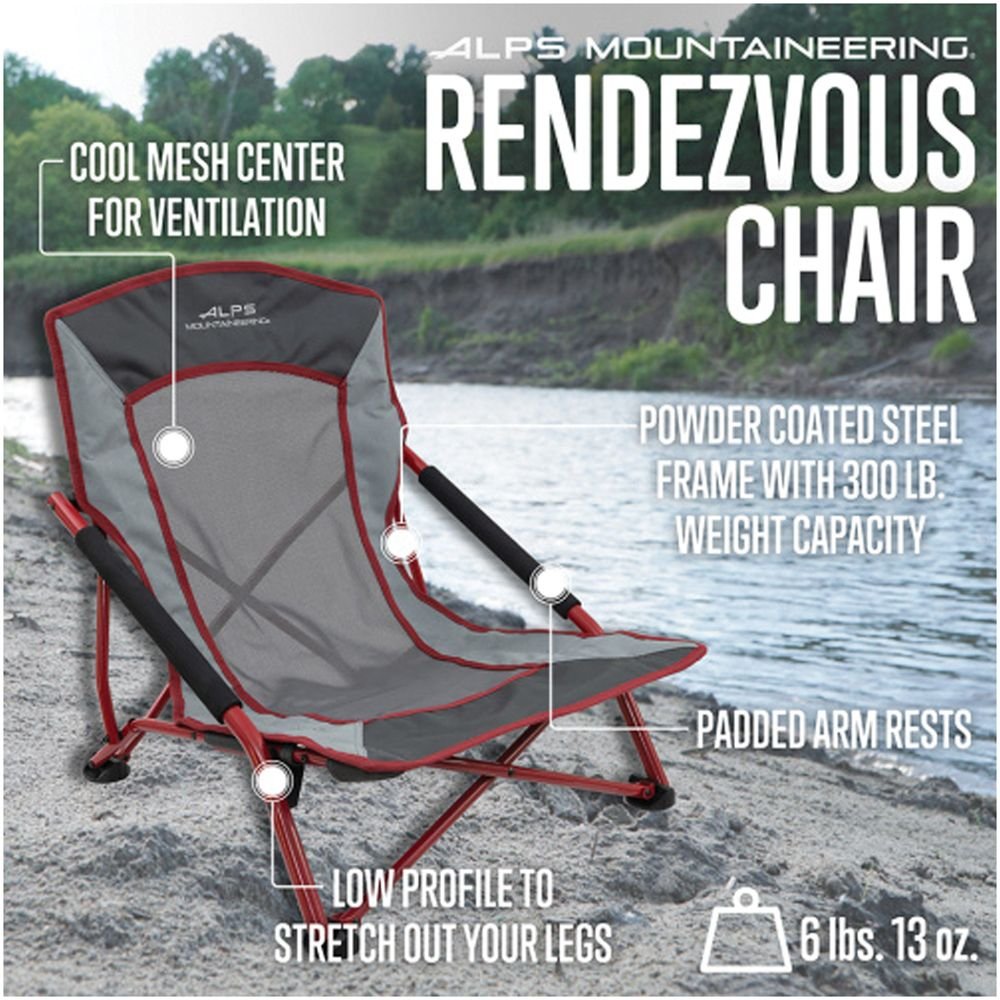 ALPS Mountaineering Rendezvous Compact Folding Chair – Salsa & Charcoal Outdoor Chair