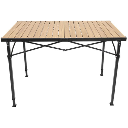 ALPS Mountaineering Overlanding Table – 56″ × 27.75″ Adjustable Outdoor Table (Black & Woodgrain)