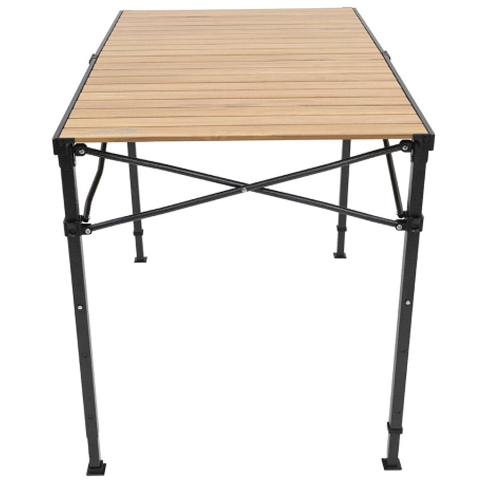 ALPS Mountaineering Overlanding Table – 56″ × 27.75″ Adjustable Outdoor Table (Black & Woodgrain)