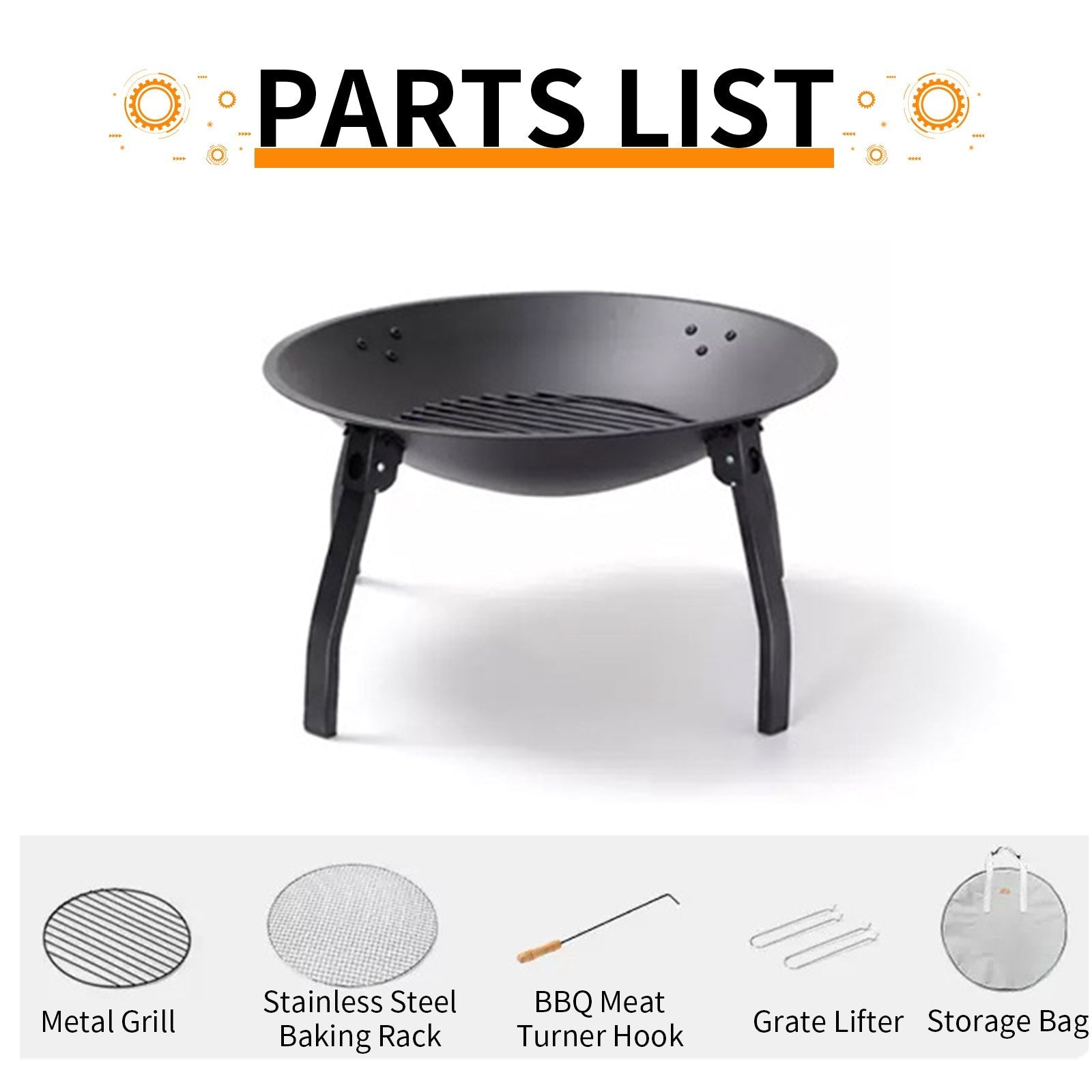 Whitsunday Wood Burning Fire Pit & BBQ Grill – 3-in-1 Outdoor Fire Pit