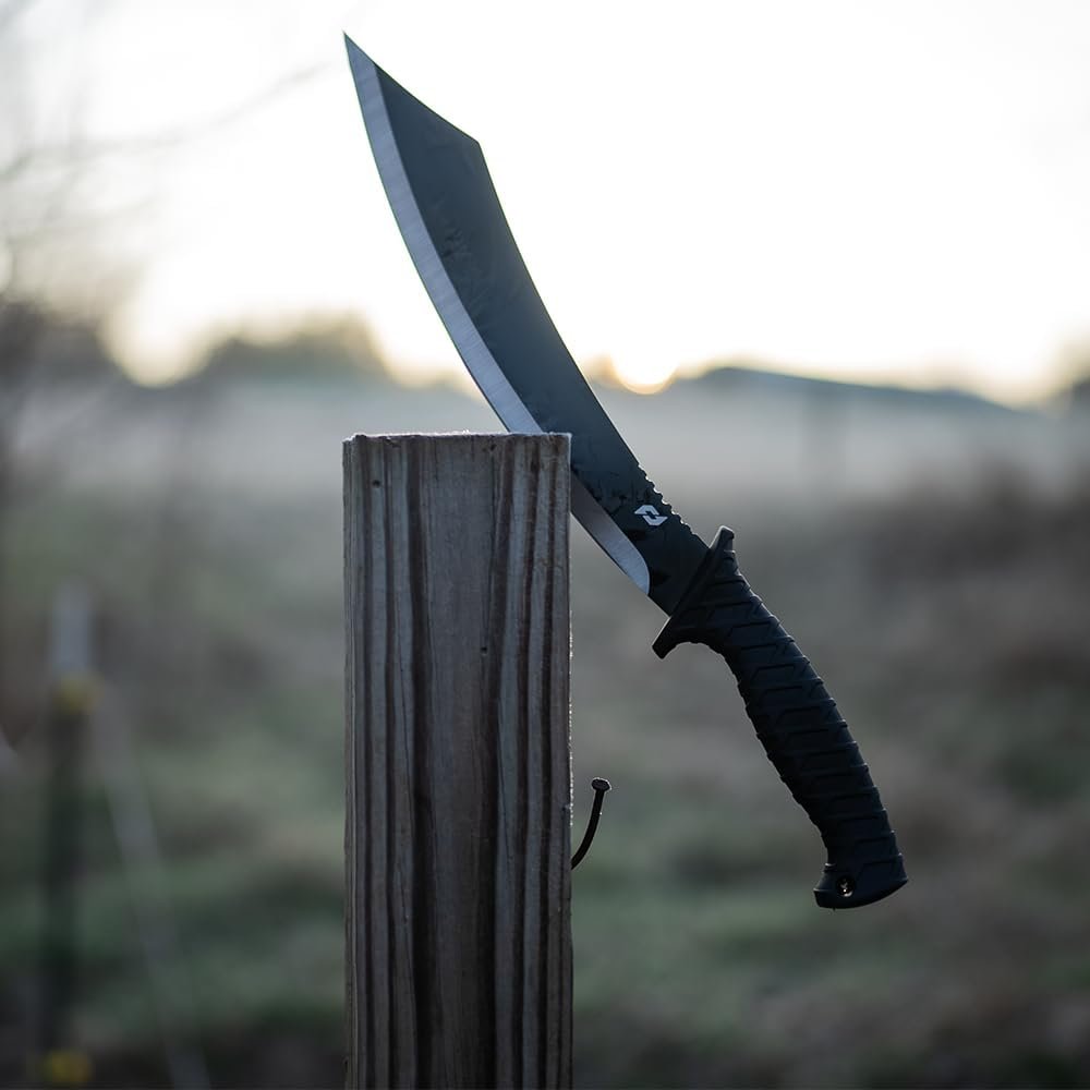 Schrade Decimate Parang Machete – 12” 3Cr13 Steel Blade with Rubberized Grip