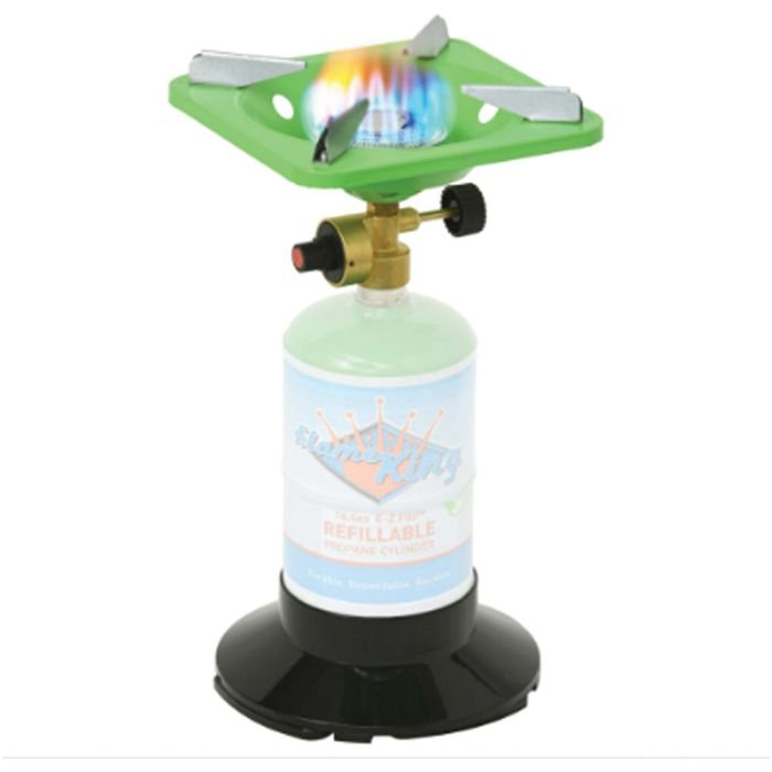 Flame King Portable BottleTop Camping Stove with Stand (10,000 BTU)