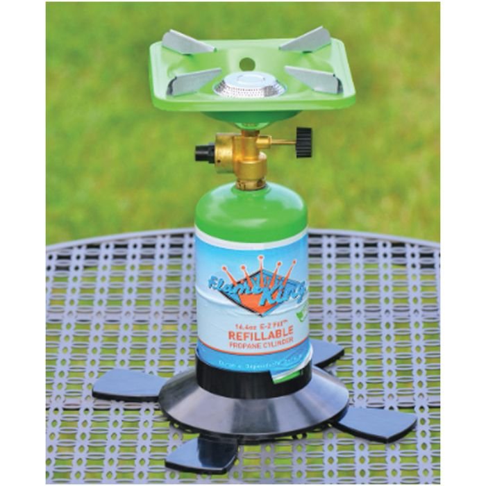 Flame King Portable BottleTop Camping Stove with Stand (10,000 BTU)