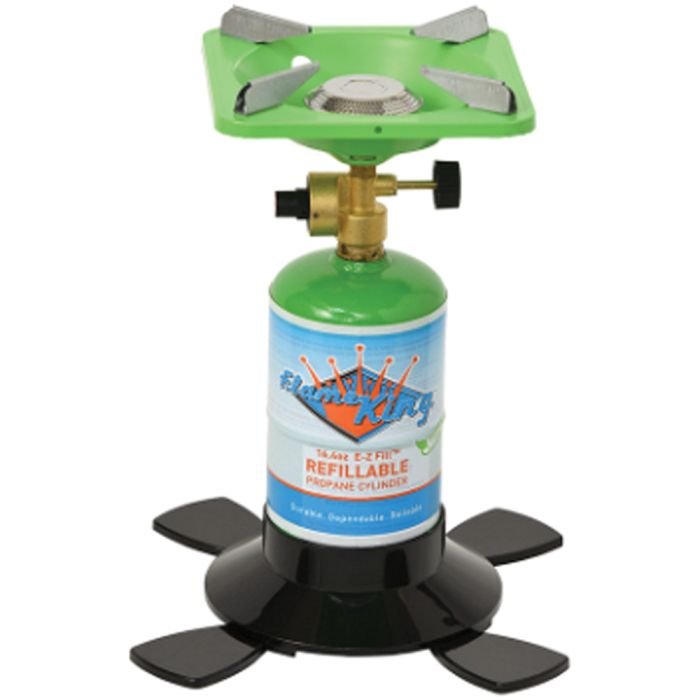 Flame King Portable BottleTop Camping Stove with Stand (10,000 BTU)