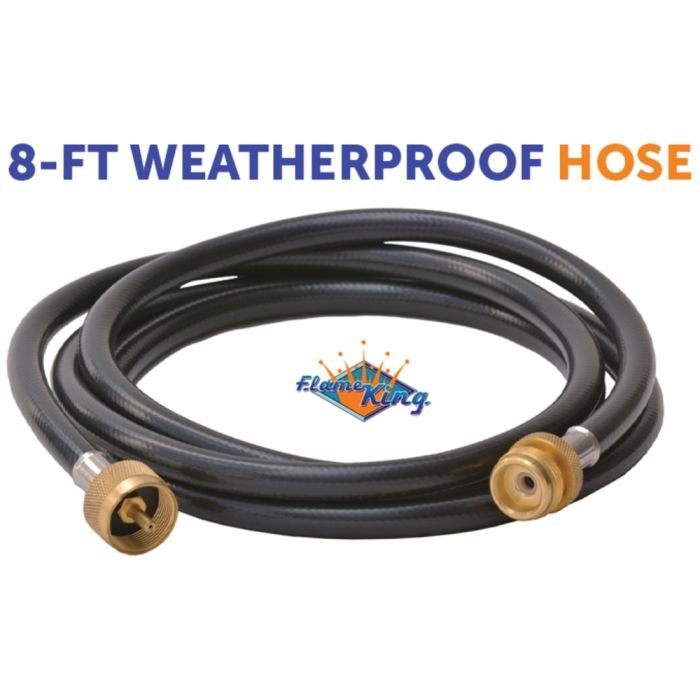 8 Ft. Propane Extension Hose for 1 Lb. Cylinder Distribution Tree, T and Y Connector
