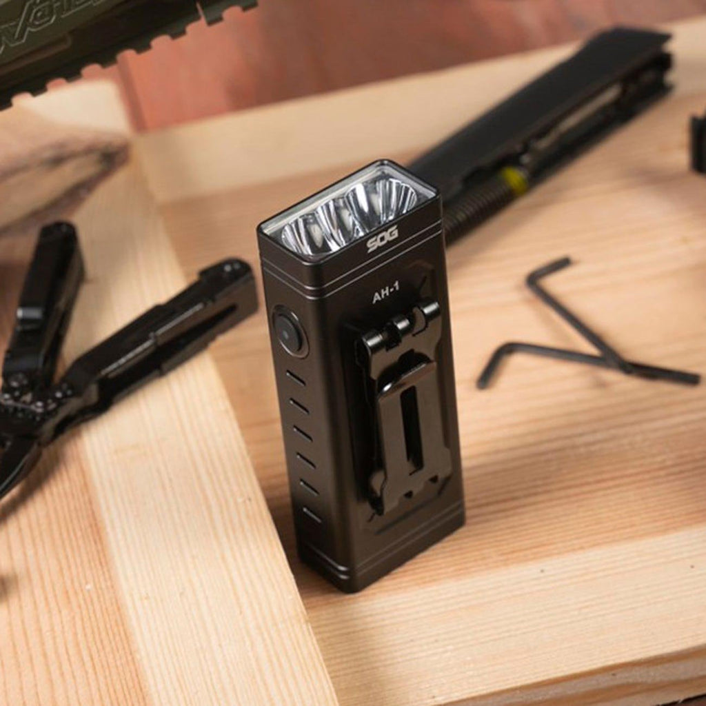 SOG AH1 Black Aluminum Flashlight (Rechargeable)