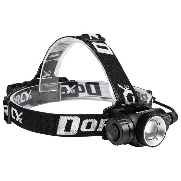 Dorcy 41-2121 Pro 1,000-Lumen Rechargeable LED Headlamp – Water-Resistant Aluminum Headlamp with Twist Focus