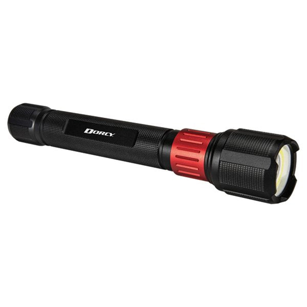 Dorcy 41-4328 3,400-Lumen USB Rechargeable LED Flashlight with Power Bank – Flood & Spot Beam Modes
