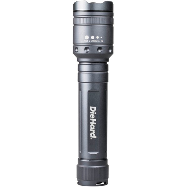 DieHard 41-6124 2,400-Lumen Twist Focus LED Flashlight – Heavy-Duty Aluminum Flashlight with AA Batteries Included