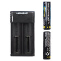 Ultralast UL1865K-26 18650 Lithium-Ion Charger & Battery Combo Kit – Dual-Slot Charger with Two 18650 Batteries
