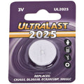 Ultralast UL2025 CR2025 3V Lithium Coin Cell Battery – 150mAh Long-Lasting Replacement Battery