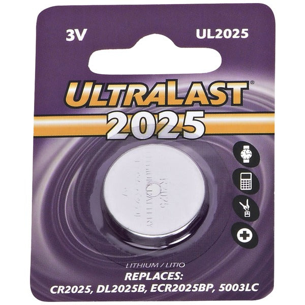 Ultralast UL2025 CR2025 3V Lithium Coin Cell Battery – 150mAh Long-Lasting Replacement Battery