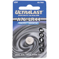 Ultralast UL76A A76 / LR44 1.5V Alkaline Button Cell Battery – 100mAh Long-Lasting Replacement Battery
