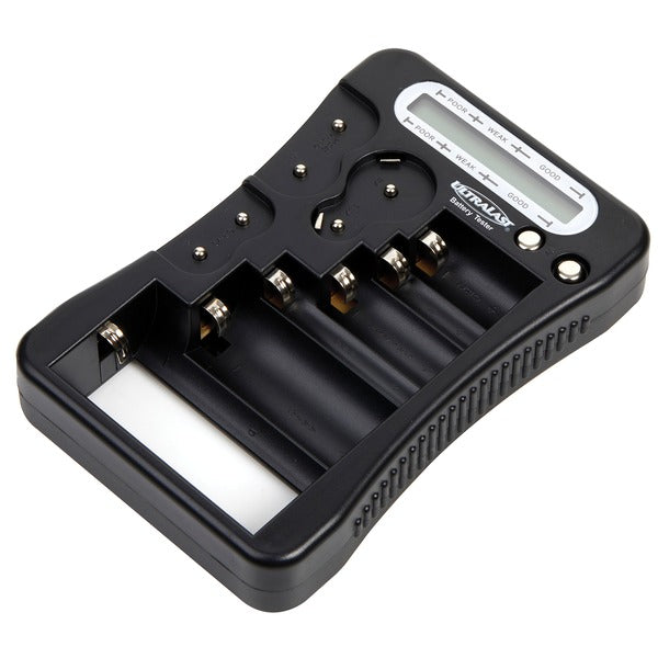 Ultralast ULMULTITEST Universal Battery Tester – LCD Battery Strength Tester for AA, AAA, C, D, 9V & Photo Batteries