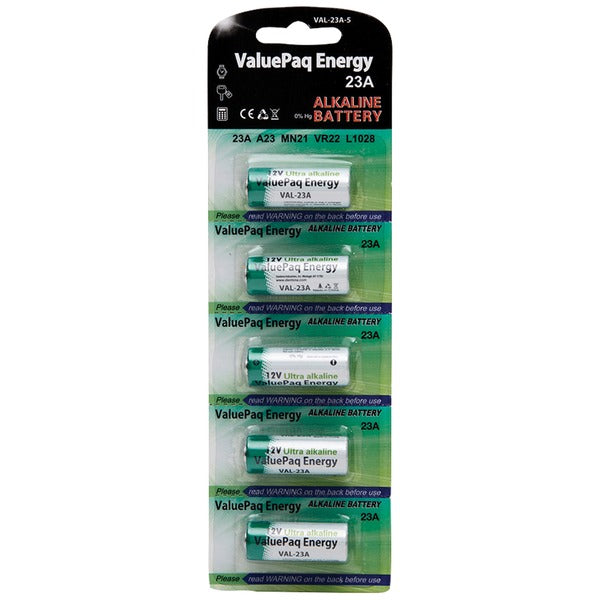 Dantona VAL-23A-5 ValuePaq Energy 23A 12V Alkaline Cylindrical Batteries – 5 Pack