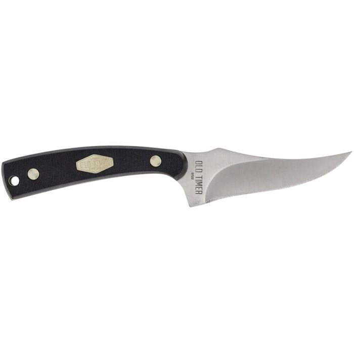 Schrade Old Timer 152OT Fixed Blade Knife – 3.3" High Carbon Stainless Steel Clip Point Blade with Leather Sheath