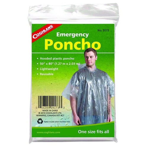 Coghlan’s Emergency Poncho – Lightweight Reusable Rain Protection