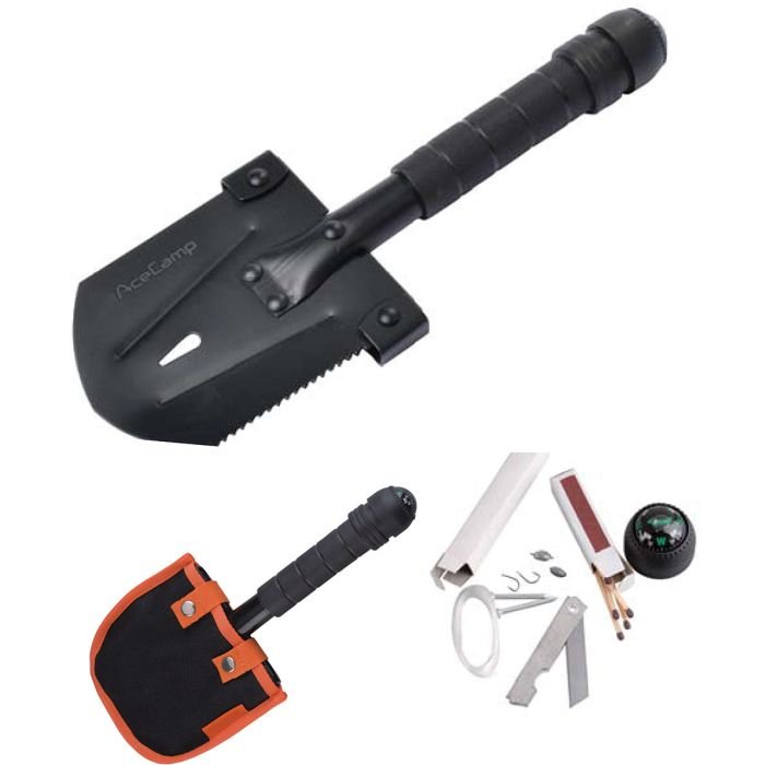 AceCamp Survivor Multi-Tool Shovel (12-in-1)