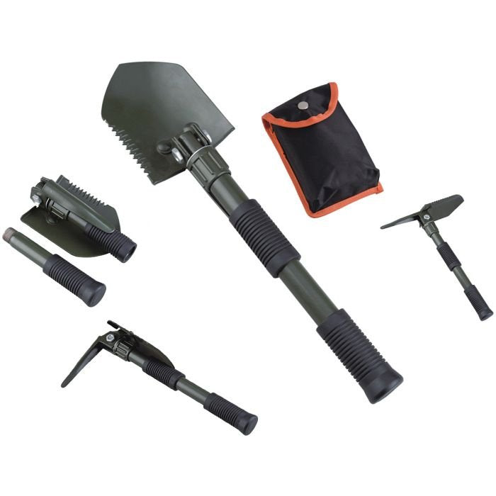 3-in-1 Folding Multi-Tool Shovel – Shovel, Pick & Saw with Carrying Case
