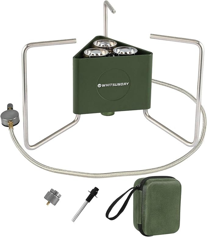 Whitsunday 8000W Camping Stove with 3 Brass Burners