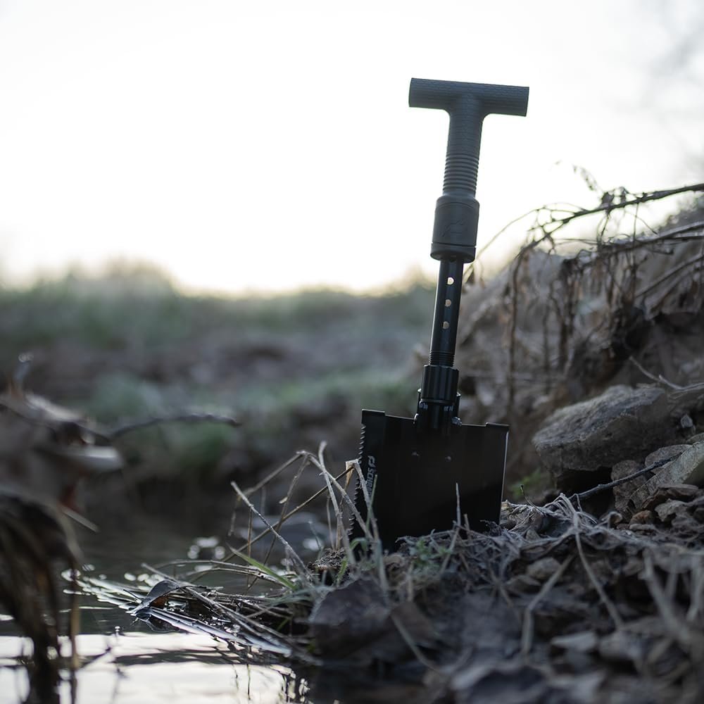 PSchrade Pay Dirt Shovel – 3Cr13 Steel Fold-Up Entrenching Tool
