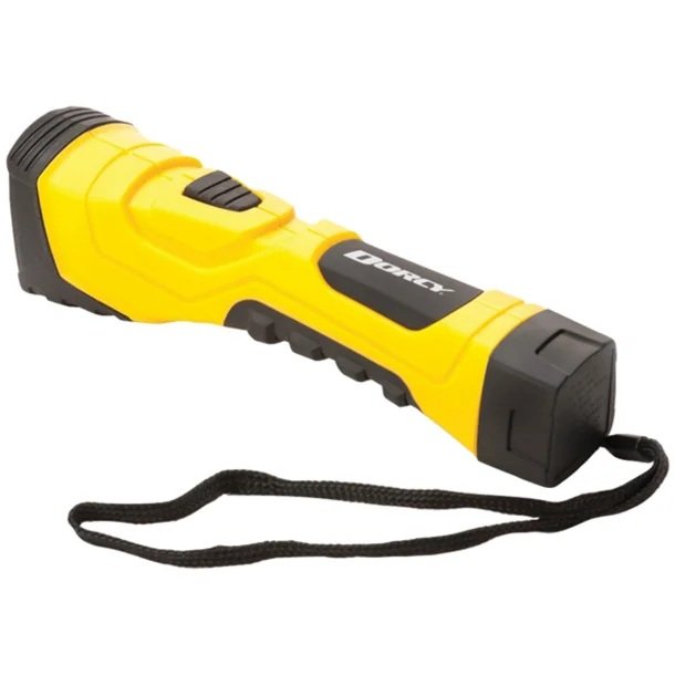 Dorcy 41-4750 Pro Series 300-Lumen LED Cyber Flashlight with Lanyard – Yellow Heavy-Duty Handheld Flashlight
