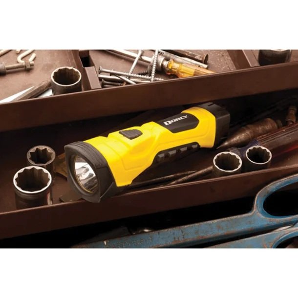 Dorcy 41-4750 Pro Series 300-Lumen LED Cyber Flashlight with Lanyard – Yellow Heavy-Duty Handheld Flashlight